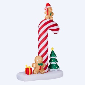 SEVOBAL Inflatable Holiday Decorations 8.2FT Christmas Inflatable Decoration Inflatable Giant Candy Cane Gingerbread Men, Multi, 59.1"*29.5"*96.5" - 1 of 4