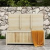 FONTOI 45.5 Gallon Outdoor Storage Box, Wooden Deck Box Garden Storage Container for Balcony, Porch, Poolside, Natural, 21.75"*17.75"*47.25" - 2 of 4