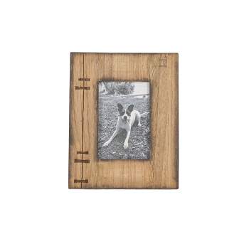 4x6 Inch Rustic Patched Picture Frame Wood, MDF & Glass by Foreside Home & Garden