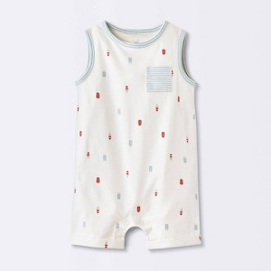 Baby Popsicle Henley Tank Romper - Cloud Island™ White 18M : Target