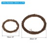 Unique Bargains Metal Door Window Decorations Hoop Round Rattan Wreaths 8 Pcs - 2 of 4