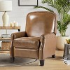 Deborah Modern Wooden Upholstery Modern Genuine Leather Recliner with Nailhead Trim for Living Room and Bedroom  | ARTFUL LIVING DESIGN - 3 of 4
