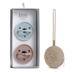 La’dore Baby Pacifier & Case Set – BPA-Free Silicone Soother for Teething Relief + Portable Pacifier Holder for Travel & Storage - 1 of 4
