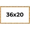 PosterPalooza | 36x20 Thin Bamboo Picture Frame, UV Acrylic, 2 Finishes - Gold and Brown - 2 of 4