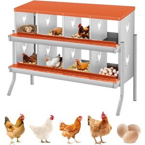 Coucheta Chicken Nesting Boxes - Available in Multiple Styles (Bracket Leg/Two-Tier/Wall Mount) & Compartments (6/8/10) for Easy Egg Collection. - 1 of 4