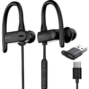 Delton 24EC Wired Earbuds with Microphone, Ergonomic In-Ear USB C, USB A - 1 of 4