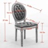 Dining Chairs Set of 2 with Hard Wood Frame, Dining Chairs with Upholstered, French Country Farmhouse Style - 3 of 4