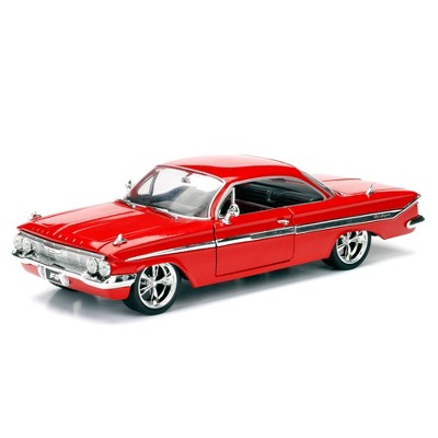 Jada Toys Fast & Furious 1961 Chevy Impala Die-Cast Vehicle 1:24 Scale Glossy Red