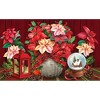 Briarwood Lane Doormat 30x18 Indoor Outdoor Christmas Poinsettia For Christmas Doormat - 3 of 4