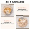 JOEJOY Dog Beds for Small Medium Dogs, Cozy Cuddler Luxury Puppy Pet Bed with Blanket Attached, Donut Round Calming Anti-Anxiety Dog Burrow Cave Bed - 4 of 4