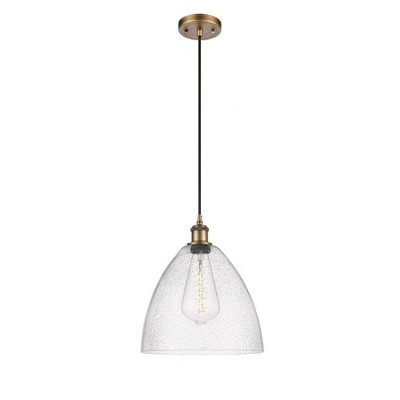 Bristol Glass - 1 Light Mini Pendant In Industrial Style-14.75 Inches Tall and 12 Inches Wide