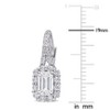 EVERLY JEWELRY |  Sterling Silver 1 5/8 CT DEW Created Moissanite-White LeverBack Earrings - 2 of 4