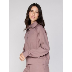 X by Gottex Scuba Zip Up Mock Neck Sweater - 1 of 4