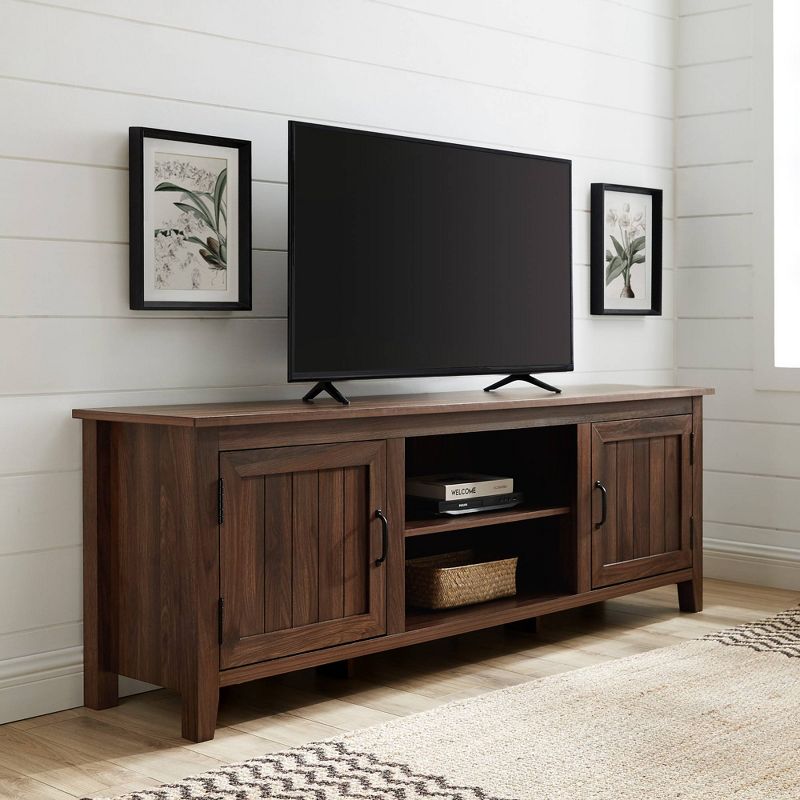 Modern Transitional Wood TV Stand for TVs up to 80" - Saracina Home, 4 of 21