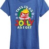 Women's - Inside Out 2 - Anger This Is As Jolly As I Get Short Sleeve Graphic T-Shirt - 2 of 4