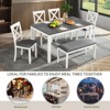 6-Piece Dining Table Set with Bench, Wood Dining Table Set for 6, Modern 6-Person Dining Table Set for Dining room, Kitchen - 2 of 4