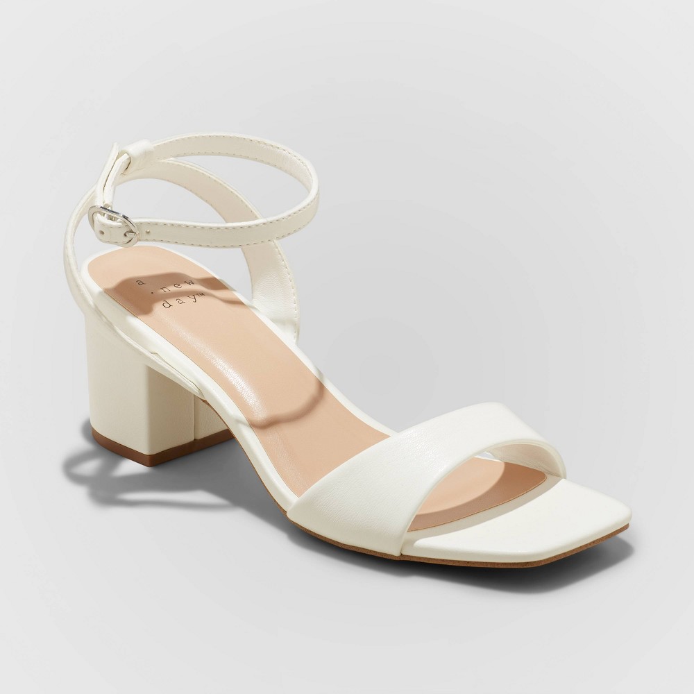 Women's Sonora Heels - A New Day™ White 8.5