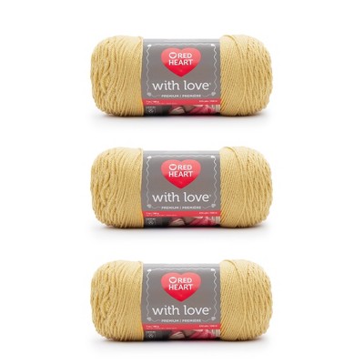 Bernat Super Value Taupe Yarn - 3 Pack of 198g/7oz - Acrylic - 4 Medium (Worsted) - 426 Yards - Knitting, Crocheting & Crafts