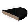 vidaXL Floating Corner Shelf High Gloss Black 13.8"x13.8"x1.5" MDF - 4 of 4