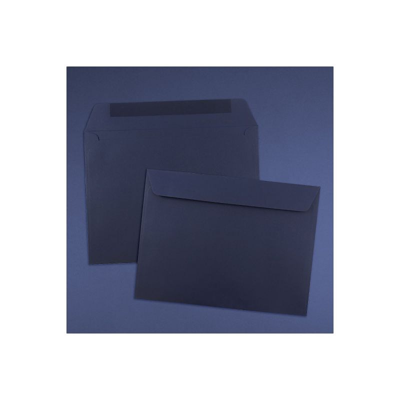 JAM Paper 9 x 12 Booklet Envelopes Navy Blue 25/Pack (263916011) , 4 of 5
