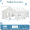 PAGED 20x15FT Patio Canopies and Gazebos with 1 Doors and 7 Windows, Waterproof, UV Protection Gazebo Pavilion Shelter Tent for Party, White - 3 of 4