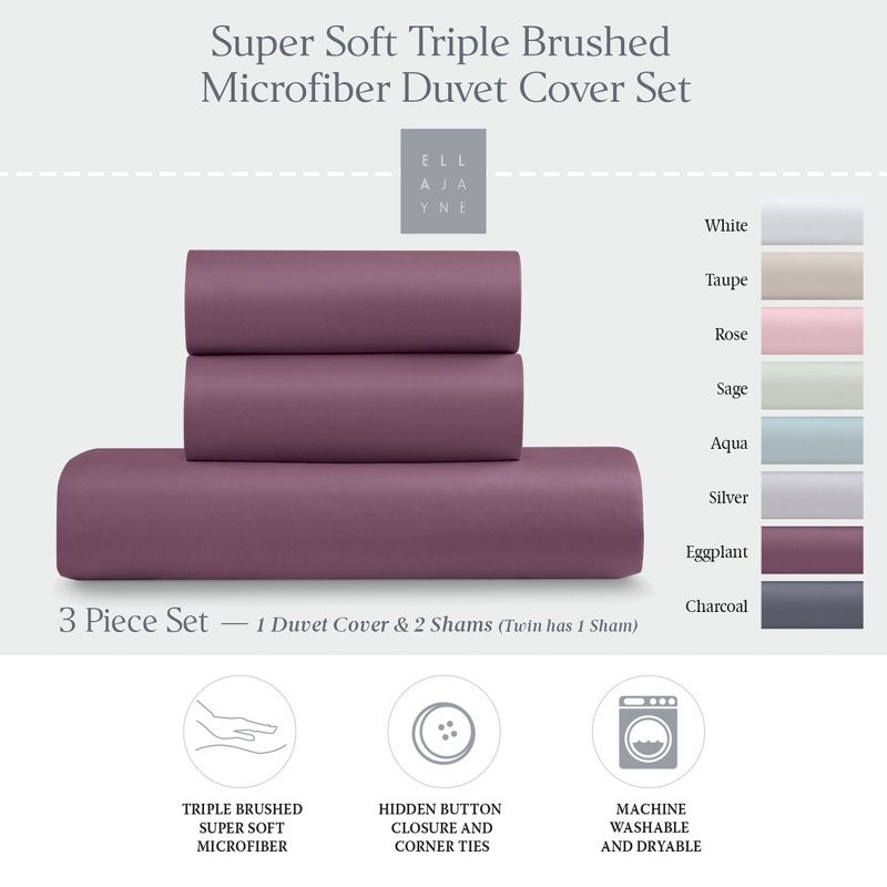 Ella Jayne Super Soft Triple Brushed Microfiber Duvet Cover Set, 1 of 6