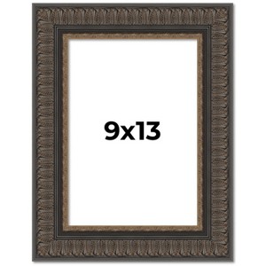 PosterPalooza | Photo Size Museum Brown Picture Frame - UV Acrylic, Foam Board Backing, Hanging Hardware - 1 of 4