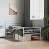 vidaXL Metal Bed Frame with Headboard and Footboard White 39.4 in.x74.8 in. Twin - 3 of 4