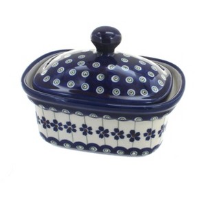 Blue Rose Polish Pottery 1188 Zaklady Butter Tub - 1 of 1