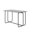 KTMBDW Modern Living Room Coffee Table, Modern Side Coffee Table withTempered Glass Top and Metal Leg, Wide/Black - 4 of 4