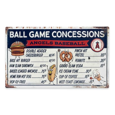 Mlb Los Angeles Angels Baseball Concession Metal Sign Panel : Target
