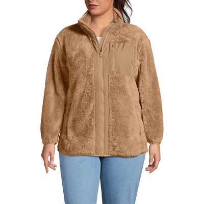 Lands' End Women's Full Zip Cozy High Pile Fleece Jacket