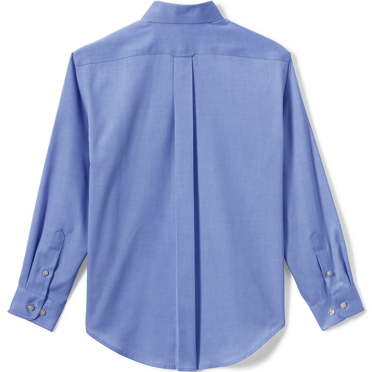 Lands' End School Uniform Men's Long Sleeve No Iron Pinpoint Dress Shirt - thumbnail 9