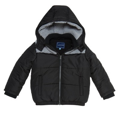 Andy & Evan Toddler Kids Puffer Jacket Black, Size 5 : Target