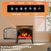 ZAFRO Electric Fireplace Heater w/Remote,24'' Portable Infrared Fireplace Stove w/Multiple 3D Flame, Adjustable Temp & Brightness,Timer 5100BTU - 4 of 4