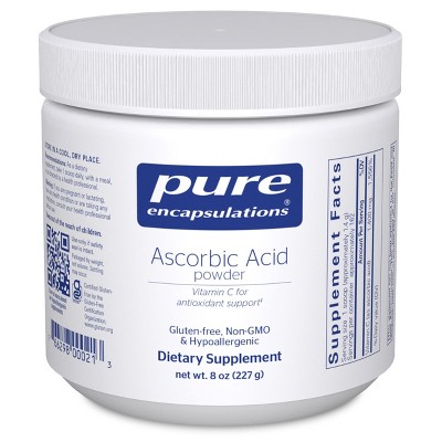 Pure Encapsulations Ascorbic Acid Powder - Hypoallergenic Vitamin C Supplement for Antioxidant Support* - 8 Ounces