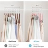 VECELO 20 pk Plastic Hanger Non Slip Clothes Hangers with Metal Clips and 1 Magic Hangers & 2 Tie Rack - 4 of 4