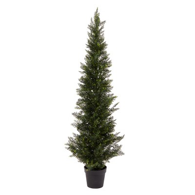 Nature Spring Artificial Cedar Potted Topiary Tree - 5'