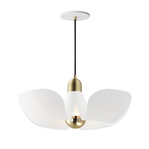 Maxim Lighting Poppy 1 - Light Pendant in  White/Satin Brass - 1 of 1