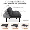 Dyonery Convertible Futon Sofa Bed with Detachable Cushion & Adjustable Backrest ,Folding Memory Foam Folding Loveseat Sleeper for LivingRoom - 4 of 4