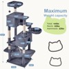 Kumasinova 66"H Cat Tree Tower,Multi-Level Cat Playground with Hanging Basket,Top Perch,Double Condos&Hammock,Anti-Tipping Kit - 3 of 4