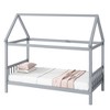 Sapphtopaz House Bed Frame for Kid Platform Bed with Wood Fence Frame for Kids Bedroom, Playroom, Nursery - 4 of 4