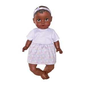 Perfectly Cute 14" Baby Girl Doll Dark Brown Hair, Dark Brown Eyes - 1 of 4