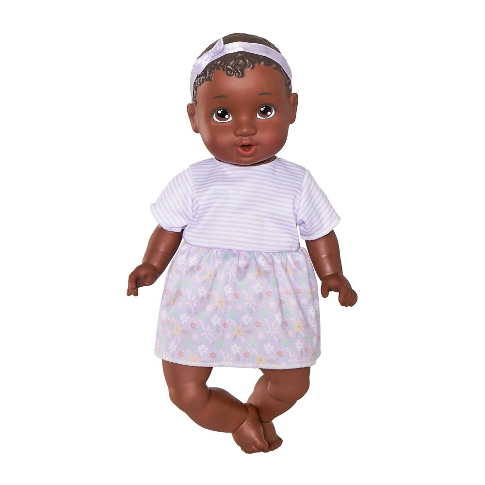 Photos - Doll Perfectly Cute 14" Baby Girl  Dark Brown Hair, Dark Brown Eyes