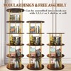 PAGED 5 Tier Rotating Bookshelf 360°Display Round Spinning Bookcase with Ample Storage Space, Corner Bookshelf for Home Office, Study - 3 of 4