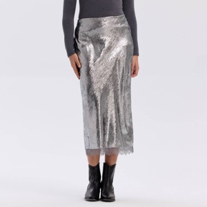 Women's Metallic Woven Midi Skirt - A New Day™ - 1 of 3