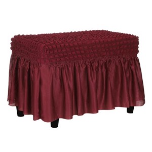 Unique Bargains Stretch Scratch-Resistant Bubble Lattice Footstool Cover Fit Length 24"-39" - 1 of 4