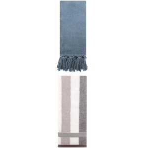 REGALWOVEN 2 Packs Cotton Absorbent Soft Decorative Bathroom Hand Towel for Kitchen - 1 of 4