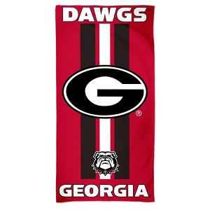 30"x60" NCAA Georgia Bulldogs Beach Towel: Cotton Sports Velour Terry - 1 of 3