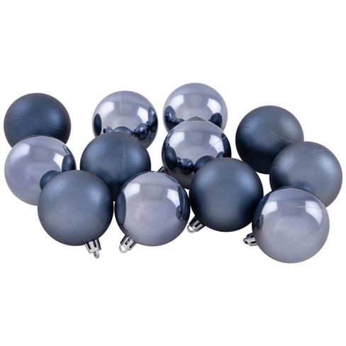 Northlight Shatterproof 2-Finish Christmas Ball Ornaments - 2.5" (60mm) - Denim Blue - 60ct - image 1 of 4